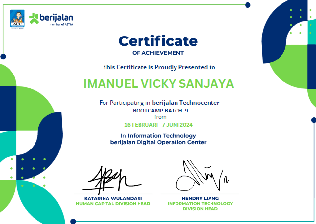 Bootcamp Certificate